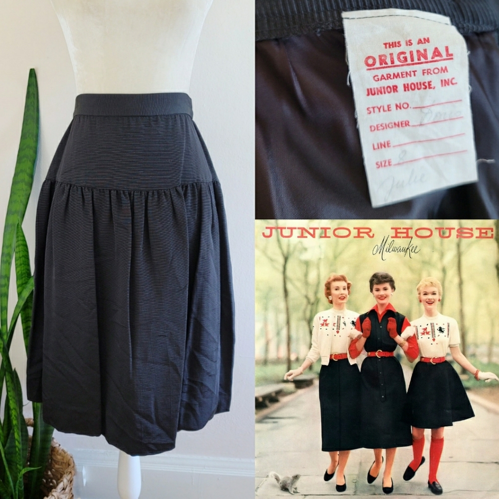 VTG 60s Junior House Bubble Hem Midi Skirt